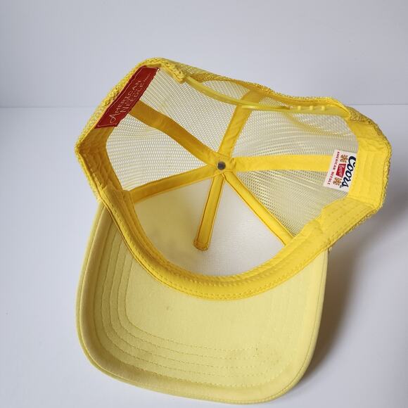 Coors Banquet American Needle Trucker Hat Yellow Snapback Mesh Foam Excellent - Picture 6 of 10